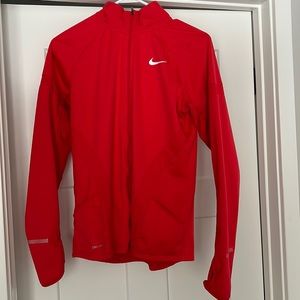 Nike running red jacket with pockets